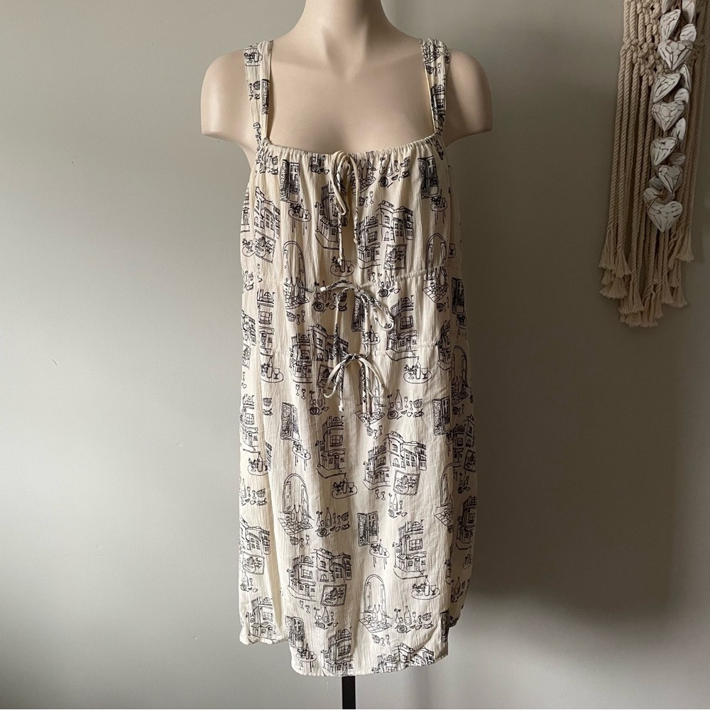 Abercrombie & Fitch European Cafe Printed Dress Size LT Long Tall